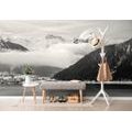 SELF ADHESIVE WALL MURAL WINTER LANDSCAPE IN BLACK AND WHITE - SELF-ADHESIVE WALLPAPERS - WALLPAPERS