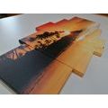 5-PIECE CANVAS PRINT SUNSET IN SRI LANKA - PICTURES OF NATURE AND LANDSCAPE - PICTURES