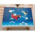 CANVAS PRINT AIRPLANE FLIGHT - CHILDRENS PICTURES - PICTURES