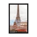 AFFICHE VUE DE LA TOUR EIFFEL DEPUIS UNE RUE DE PARIS - VILLES - AFFICHES