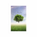 AFFICHE AVEC MONTURE ARBRE SOLITAIRE SUR LE PRÉ - NATURE - AFFICHES