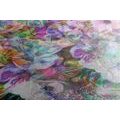 CANVAS PRINT FLOWERS IN A COLORFUL DESIGN - ABSTRACT PICTURES - PICTURES