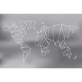 SELF ADHESIVE WALLPAPER STYLIZED WORLD MAP IN BLACK AND WHITE - SELF-ADHESIVE WALLPAPERS - WALLPAPERS