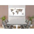 DECORATIVE PINBOARD WORLD MAP CONSISTING OF PEOPLE - PICTURES ON CORK - PICTURES