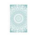 POSTER DETAIL MANDALA OF HARMONY ON A BLUE BACKGROUND - FENG SHUI - POSTERS