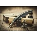 WALL MURAL HISTORICAL PEN AND PARCHMENT - WALLPAPERS VINTAGE AND RETRO - WALLPAPERS