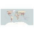 КАРТИНА НА ПЛАТНО – КАРТА НА СВЕТА В ЦВЕТНО ИЗПЪЛНЕНИЕ - КАРТИНИ НА КАРТИ - КАРТИНИ