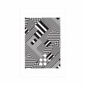 POSTER WITH MOUNT ELEGANT PATTERNS IN A UNIQUE DESIGN - BLACK AND WHITE - POSTERS