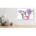 CANVAS PRINT BALLOONS IN THE WIND - CHILDRENS PICTURES - PICTURES