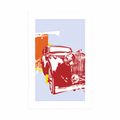 POSTER WITH MOUNT RETRO CAR WITH AN ABSTRACTION - CARS - POSTERS