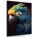 CANVAS PRINT BLUE-GOLD PARROT - PICTURES LORDS OF THE ANIMAL KINGDOM - PICTURES