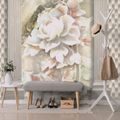 SELF ADHESIVE WALLPAPER LUXURIOUS FLOWERS BETWEEN COLUMNS - SELF-ADHESIVE WALLPAPERS - WALLPAPERS