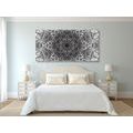 CANVAS PRINT BLACK AND WHITE ROSETTE - BLACK AND WHITE PICTURES - PICTURES