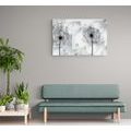 CANVAS PRINT DANDELION IN A MODERN DESIGN - BLACK AND WHITE PICTURES - PICTURES