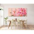 5-PIECE CANVAS PRINT GENTLE PEONY - VINTAGE AND RETRO PICTURES - PICTURES