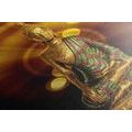 CANVAS PRINT BUDDHA STATUE WITH AN ABSTRACT BACKGROUND - PICTURES FENG SHUI - PICTURES