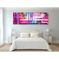 CANVAS PRINT TEXTURED GEOMETRIC ELEMENTS - POP ART PICTURES - PICTURES