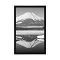 POSTER JAPANISCHER BERG FUJI - SCHWARZ-WEISS - POSTER