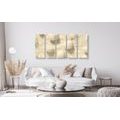 5-PIECE CANVAS PRINT LUXURY IN SEPIA DESIGN - BLACK AND WHITE PICTURES - PICTURES