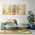 QUADRO IN 5 PARTI SIMBOLO DELL'ALBERO DELLA VITA - QUADRI FENG SHUI - QUADRI