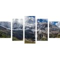 QUADRO IN 5 PARTI MAESTOSO PAESAGGIO DI MONTAGNA - QUADRI DI NATURA E PAESAGGIO - QUADRI