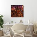 QUADRO SU TELA – CIMITERO DI HALLOWEEN PRESSO LA CAPPELLA - QUADRI HALLOWEEN E HORROR - STAMPE E QUADRI