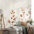 FOTOTAPET AUTOADEZIV FRUNZE DE TOAMNĂ ACUARELĂ DELICATE - TAPETE FRUNZE - TAPETURI