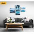 CANVAS PRINT SET SNOW KINGDOM - SET OF PICTURES - PICTURES