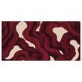 TABLEAU SUR TOILE – FORMES FLUIDES ROUGE PROFOND - IMAGES FORMES ABSTRAITES - TABLEAUX