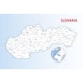 DECORATIVE PINBOARD MAP OF THE SLOVAK REPUBLIC - PICTURES ON CORK - PICTURES