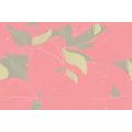 PAPIER PEINT AUTOCOLLANT FEUILLES EN COUCHES EN ROSE - PAPIERS PEINTS AUTOCOLLANTS - PAPIER PEINT