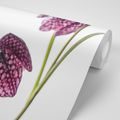 PAPIER PEINT FLEUR EN DAMIER - PAPIER PEINT FLEURS - PAPIER PEINT