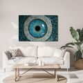 TABLEAU SUR TOILE – ŒIL TURQUOISE DANS L’OR - TABLEAUX PAR THÈME - TABLEAUX