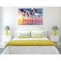 IMPRESSION SUR TOILE COUCHER DE SOLEIL SUR LES PALMIERS TROPICAUX - IMPRESSION SUR TOILE DE NATURE ET PAYSAGE - IMPRESSION SUR TOILE