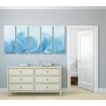 5-PIECE CANVAS PRINT BEAUTIFUL BLUE ABSTRACTION - ABSTRACT PICTURES{% if product.category.pathNames[0] != product.category.name %} - PICTURES{% endif %}