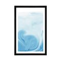 POSTER WITH MOUNT BEAUTIFUL BLUE ABSTRACTION - ABSTRACT AND PATTERNED - POSTERS