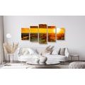 5-PIECE CANVAS PRINT BEAUTIFUL SUNSET - PICTURES OF NATURE AND LANDSCAPE - PICTURES