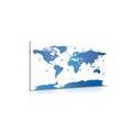 CANVAS PRINT WORLD MAP WITH INDIVIDUAL STATES - PICTURES OF MAPS - PICTURES