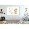 CANVAS PRINT TEDDY BEAR WITH A KITE - CHILDRENS PICTURES - PICTURES