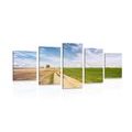 TABLEAU EN 5 PARTIES – PAYSAGE ENCHANTEUR - TABLEAUX DE LA NATURE ET DES PAYSAGES - TABLEAUX