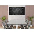 CANVAS PRINT BLACK AND WHITE WORLD MAP - PICTURES OF MAPS - PICTURES