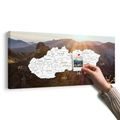 QUADRO IN SUGHERO – MAPPA DELLA SLOVACCHIA CON MONTAGNE PITTORESCHE - QUADRI SU SUGHERO - STAMPE E QUADRI