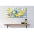 WANDBILD GELBE AQUARELLTULPEN - BILDER BLUMEN - BILDER