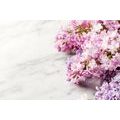 WALL MURAL LILAC ON MARBLE - WALLPAPERS FLOWERS - WALLPAPERS