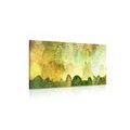 CANVAS PRINT ASSYMETRIC GREEN TREES - PICTURES OF NATURE AND LANDSCAPE - PICTURES