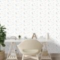 TAPETA BAREVNÉ PUNTÍKY NA BÍLÉM POZADÍ - VZOROVANÉ TAPETY - TAPETY