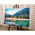 CANVAS PRINT A LAKE IN BEAUTIFUL NATURE - PICTURES OF NATURE AND LANDSCAPE - PICTURES