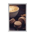 POSTER CAFEA CU MACARONS DE CIOCOLATĂ - CU MOTIV DE BUCĂTĂRIE - POSTERE