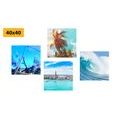 CANVAS PRINT SET SEASIDE LANDSCAPE - SET OF PICTURES - PICTURES