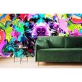 SELF ADHESIVE WALLPAPER COLORFUL ILLUSTRATION OF A DOG - SELF-ADHESIVE WALLPAPERS - WALLPAPERS